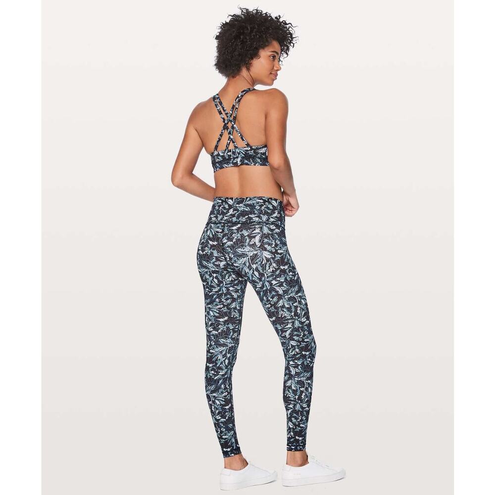 Lululemon Energy Bra Size 6 Embellished Multi Blue & Black